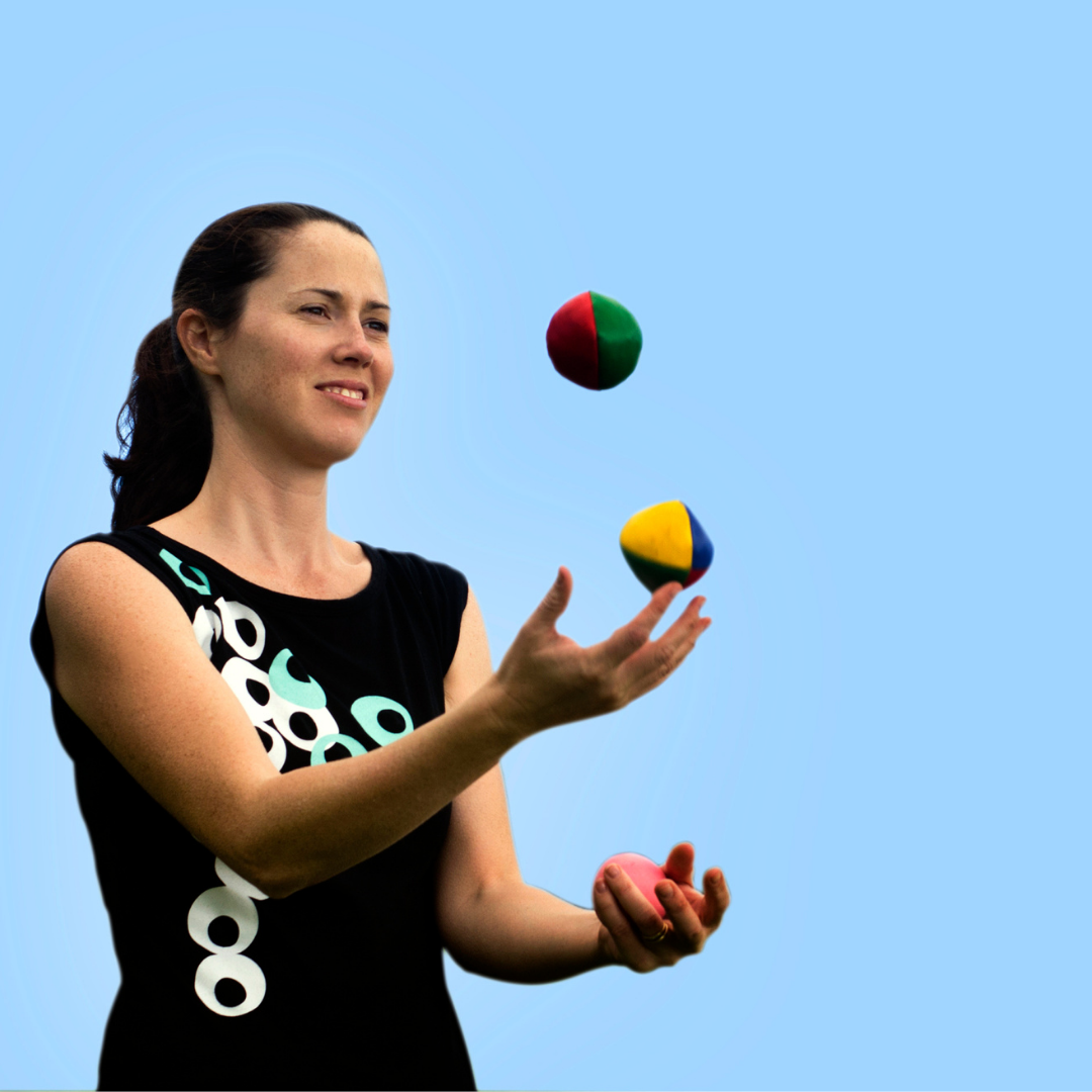 woman juggling
