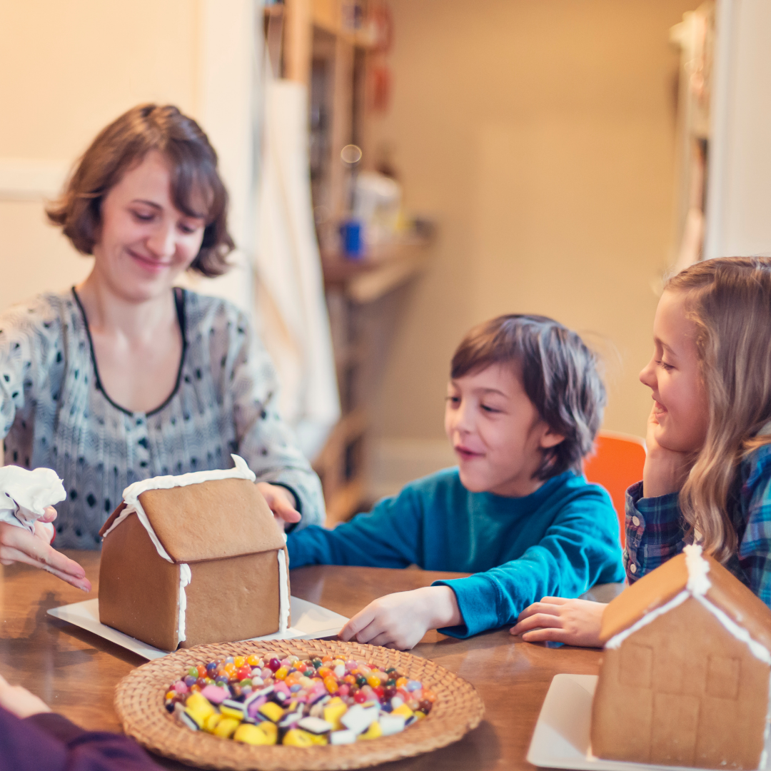 family building gingerbread houses