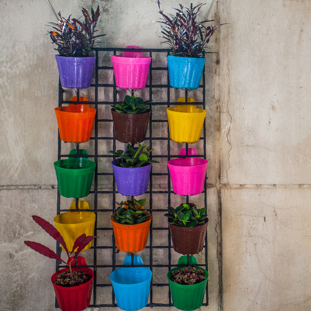 colorful flowerpots