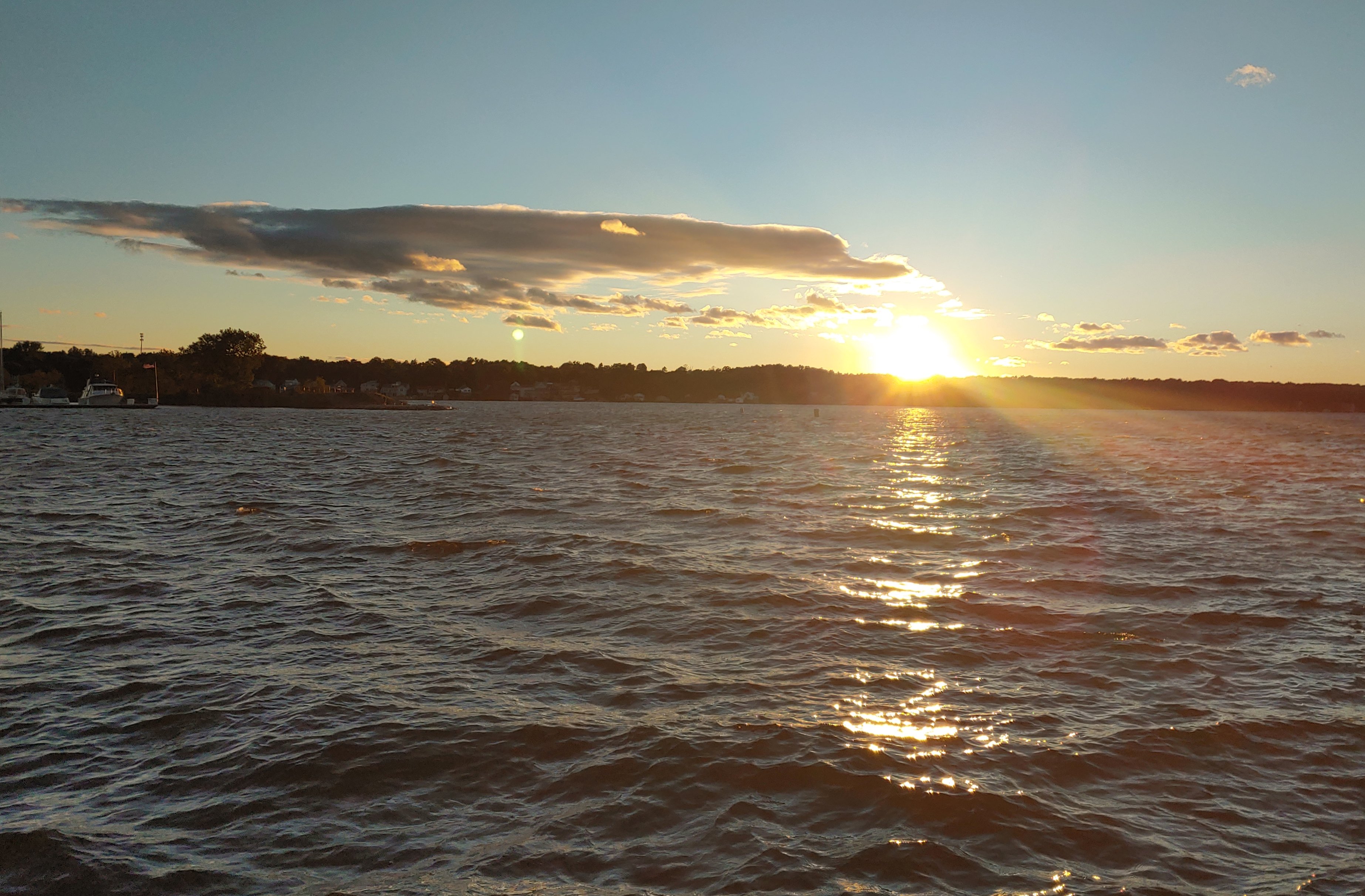 sunrise over a lake