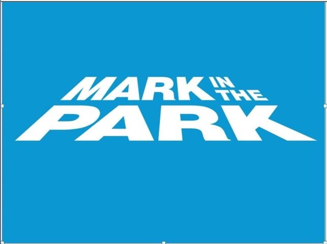 Mark in the Park sign