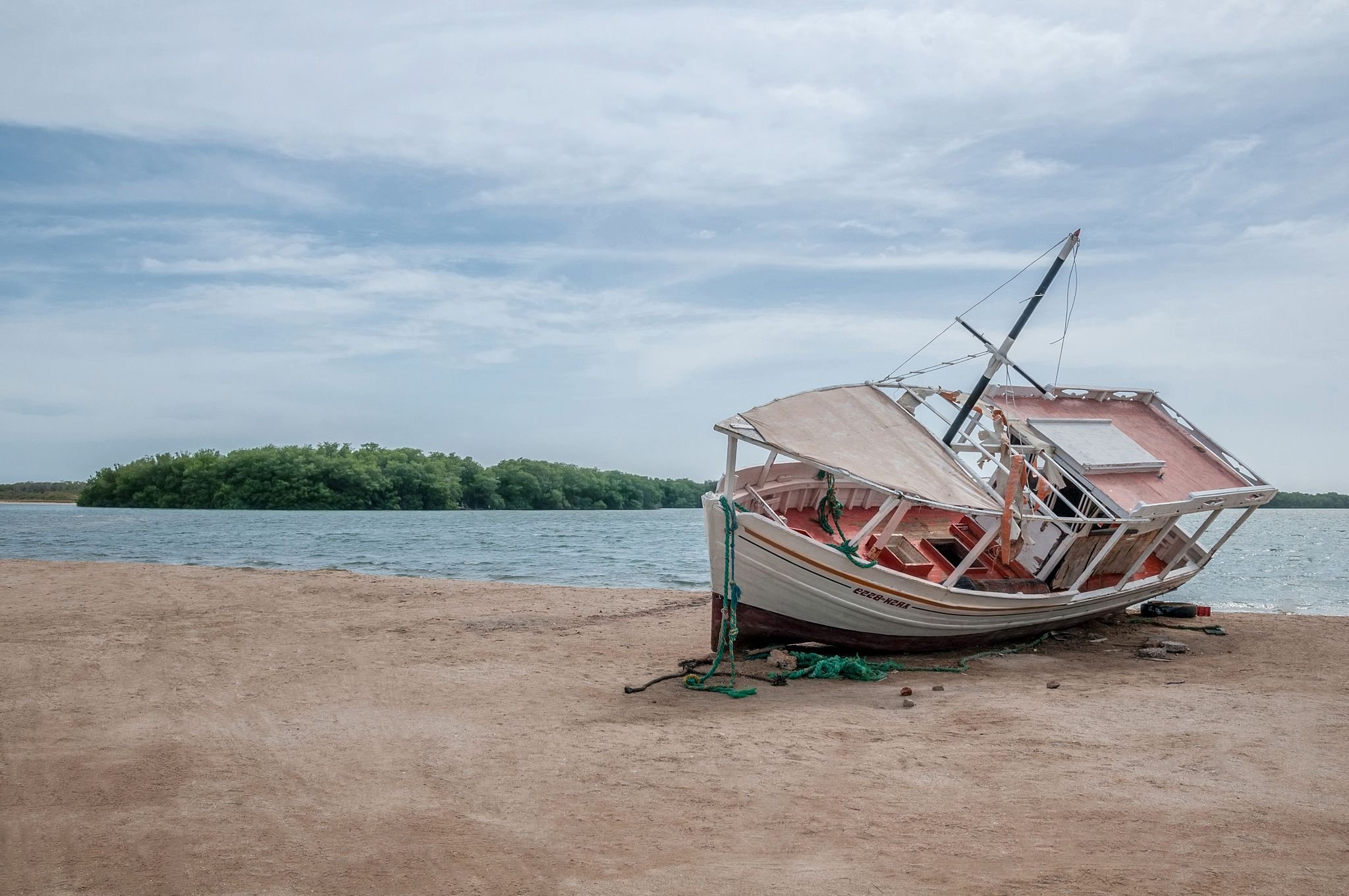 fishing boat run aground