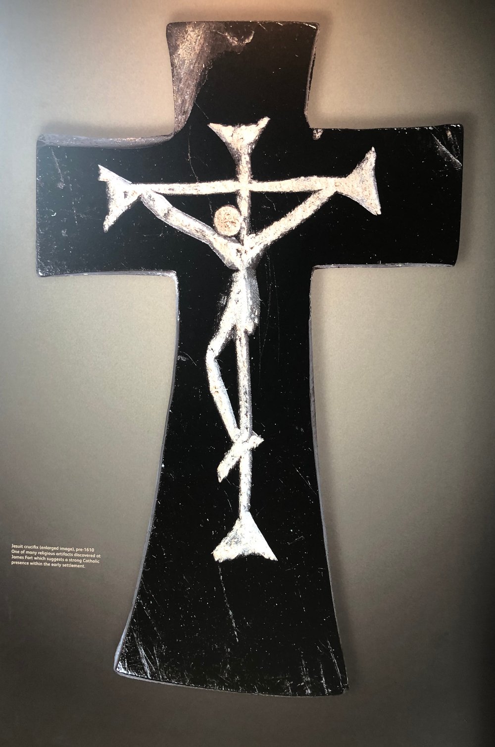 jet crucifix at Jamestown VA