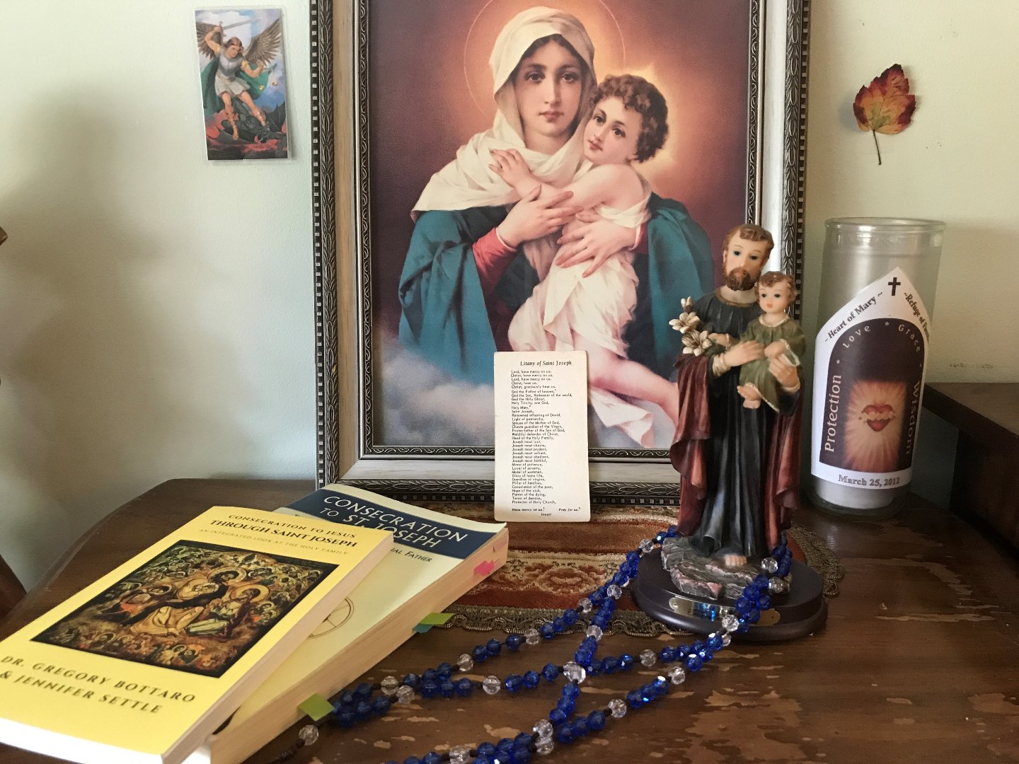 St. Joseph statues, books, and sacramentals