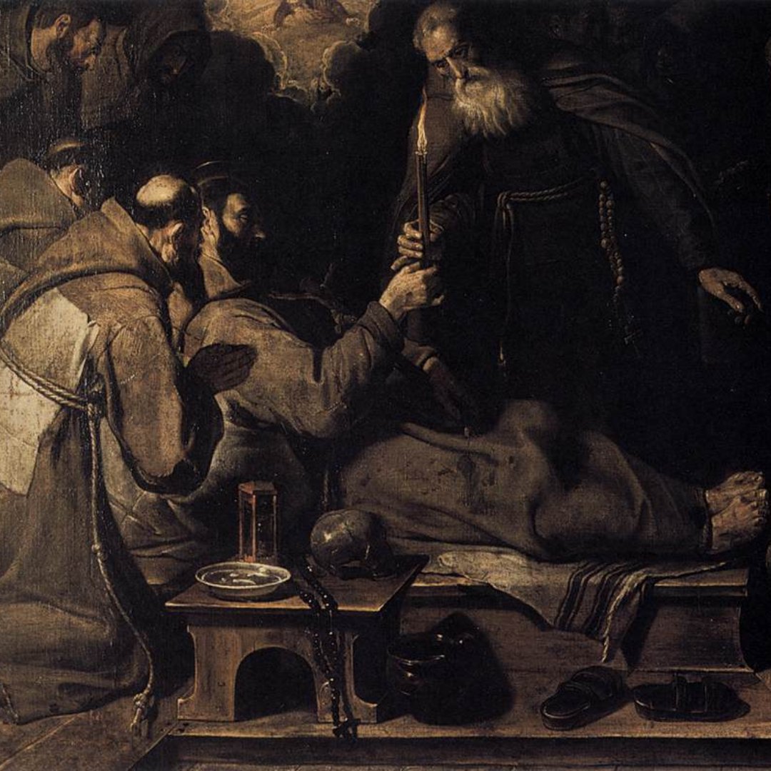 "Death of St. Francis of Assisi" by Bartholome de las Casas