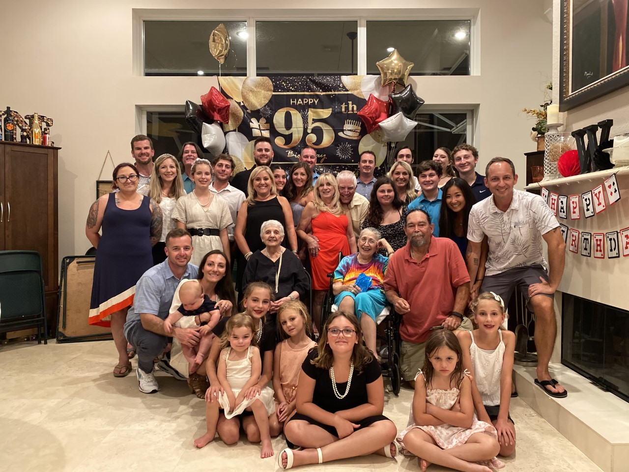 family at a 95th birthday celebration