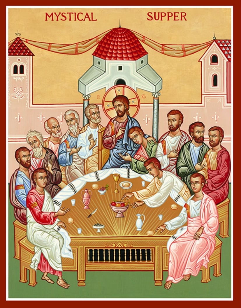 20210727 AWoodiel Mystical Supper icon-Monastery Icons