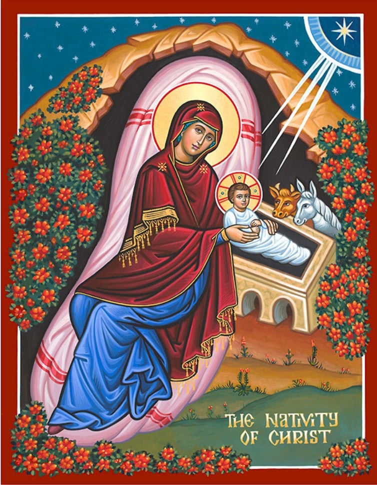 20210727 AWoodiel Nativity icon-Monastery Icons