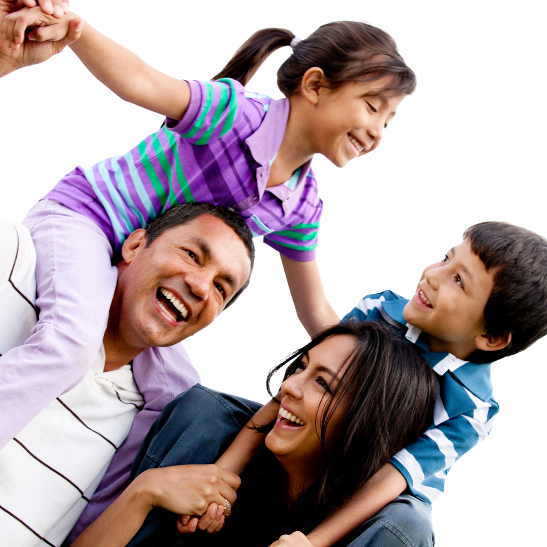 family smiling together