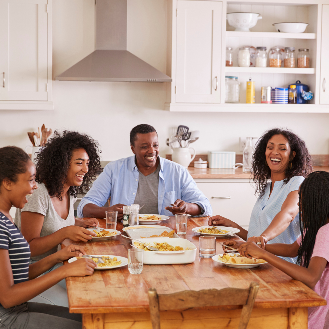 family at the dinner table