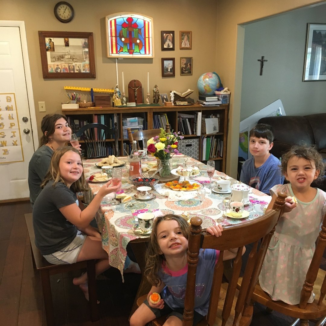 family tea party