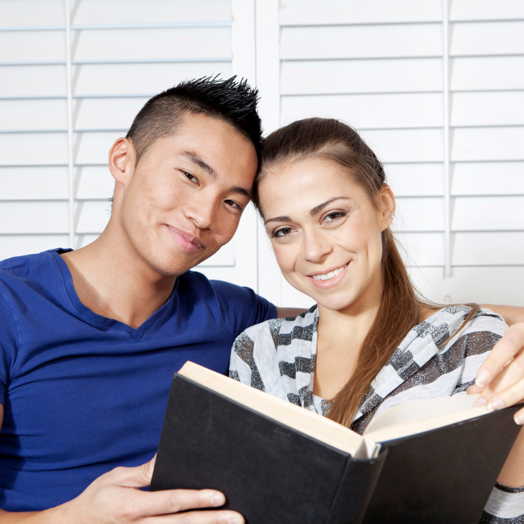 couple reading a Bible together