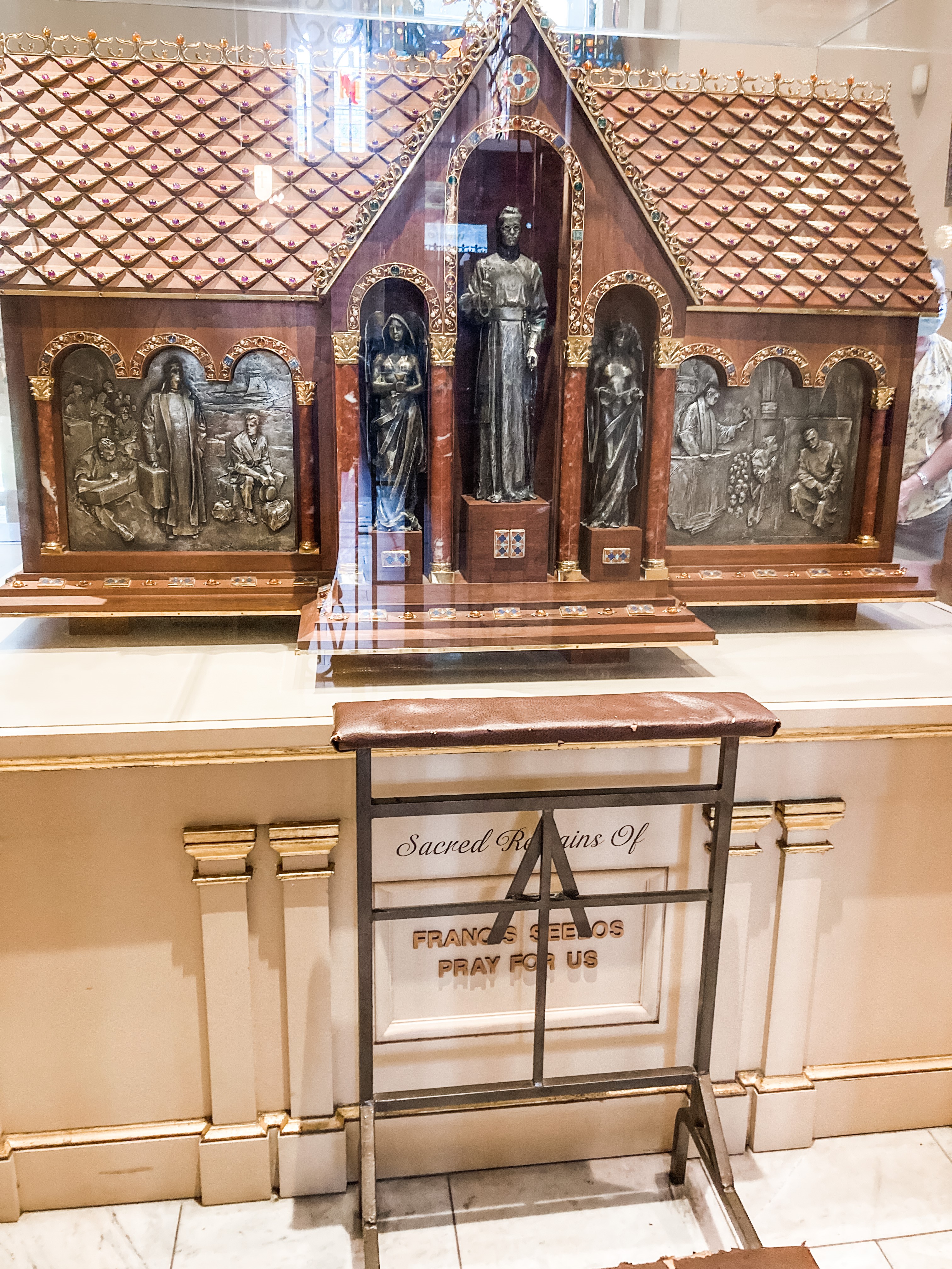 reliquiary at shrine of Bl Xavier Seelos