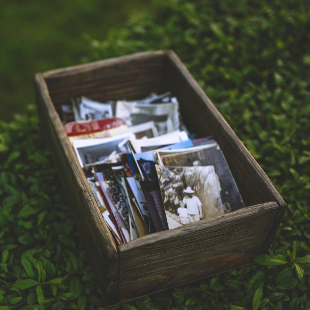 box of old photos