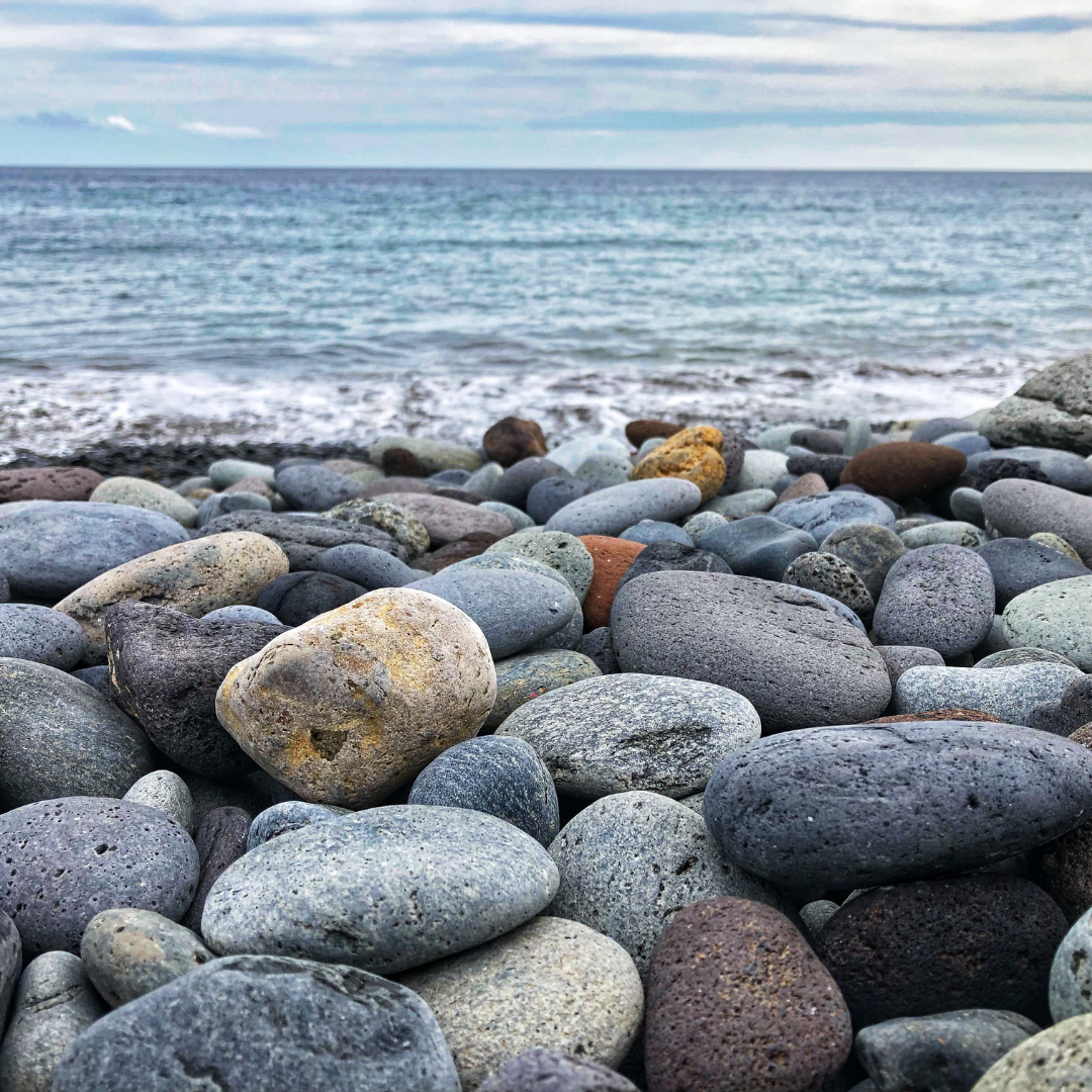 rocks at the edge of the ocean