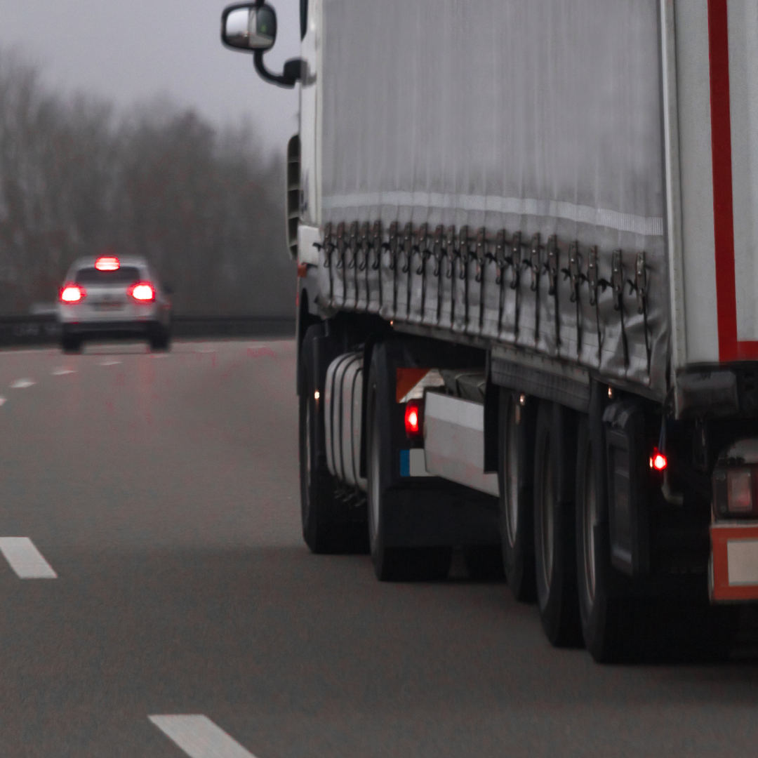 tractor trailer on highway