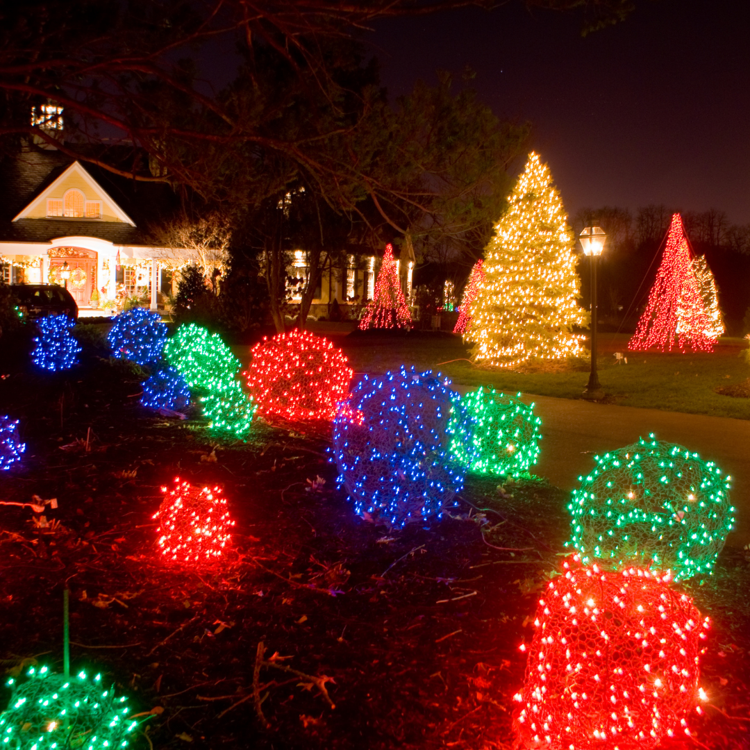 Christmas lights display