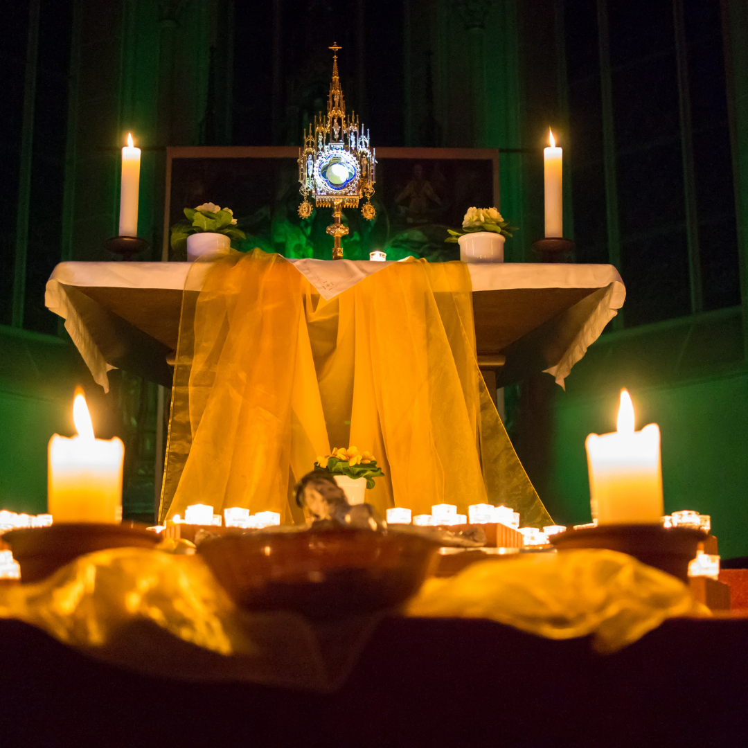 monstrance on altar