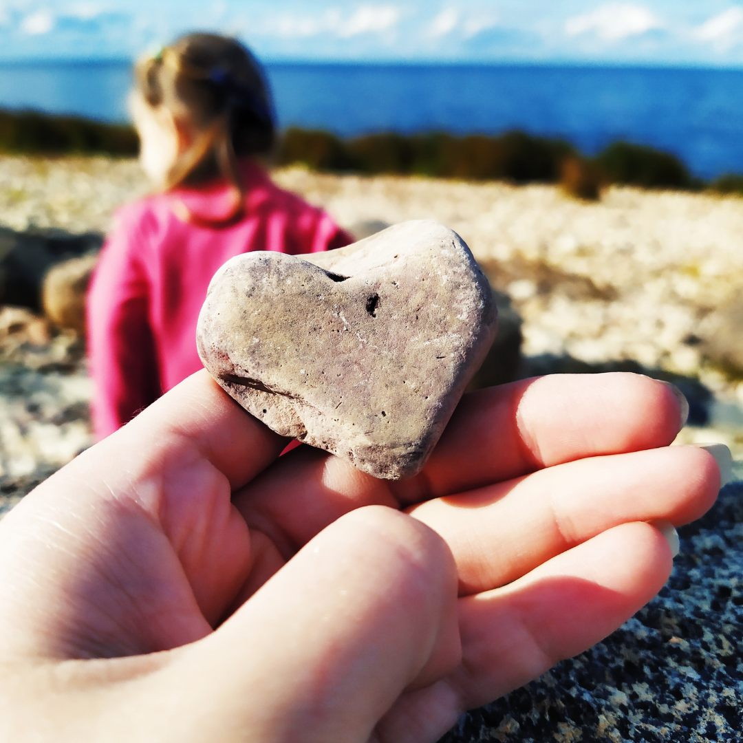 rock shaped like a heart