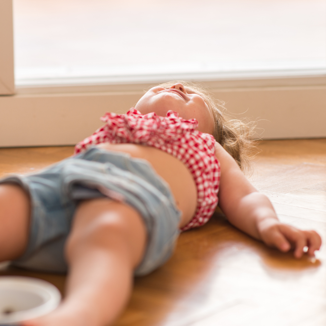 child throwing a tantrum