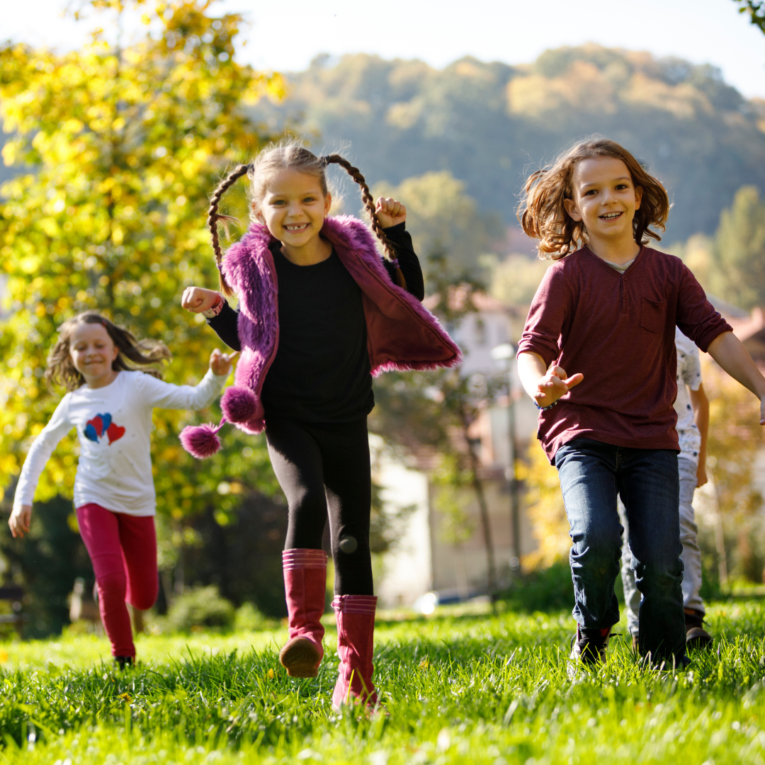 children playing outside