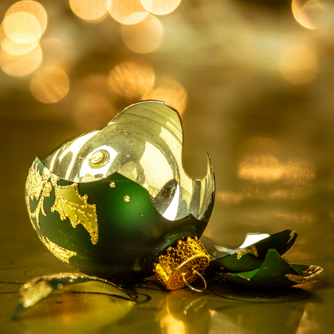 broken Christmas ornament