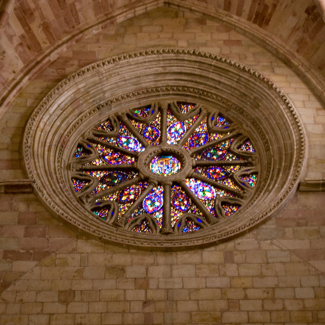 rose window in cathedral