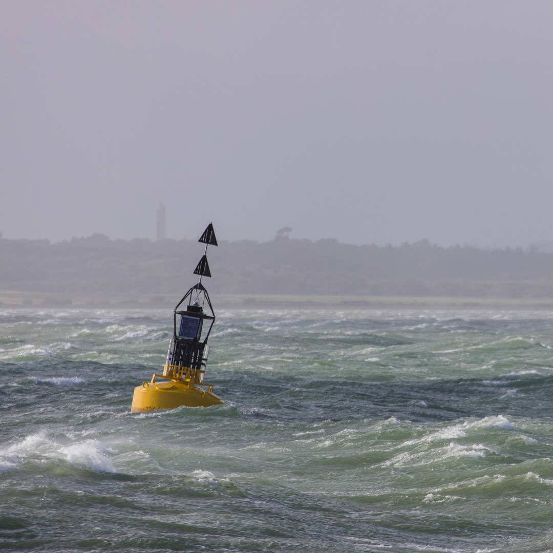 ocean buoy in a storm