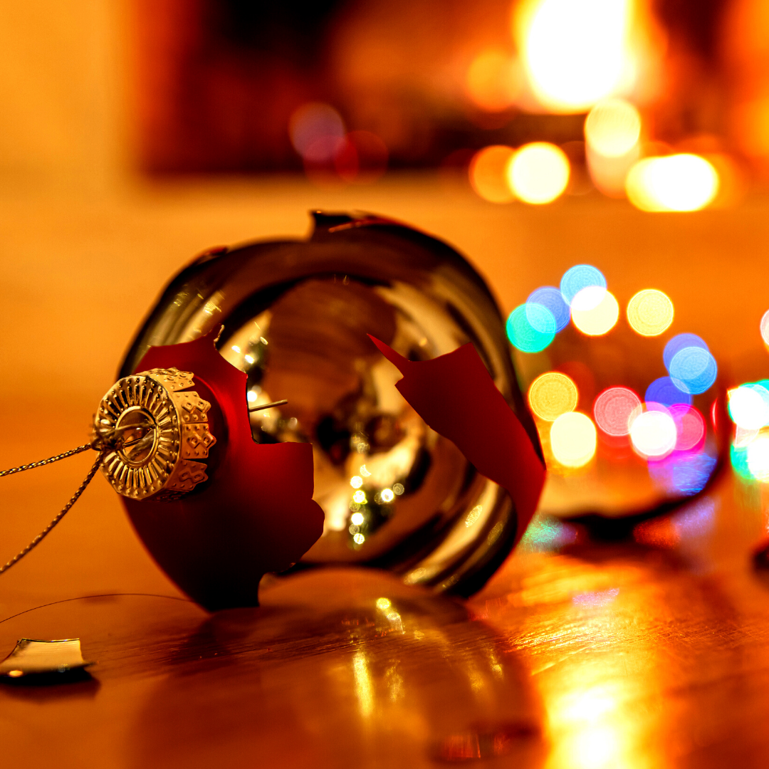 broken Christmas ornament