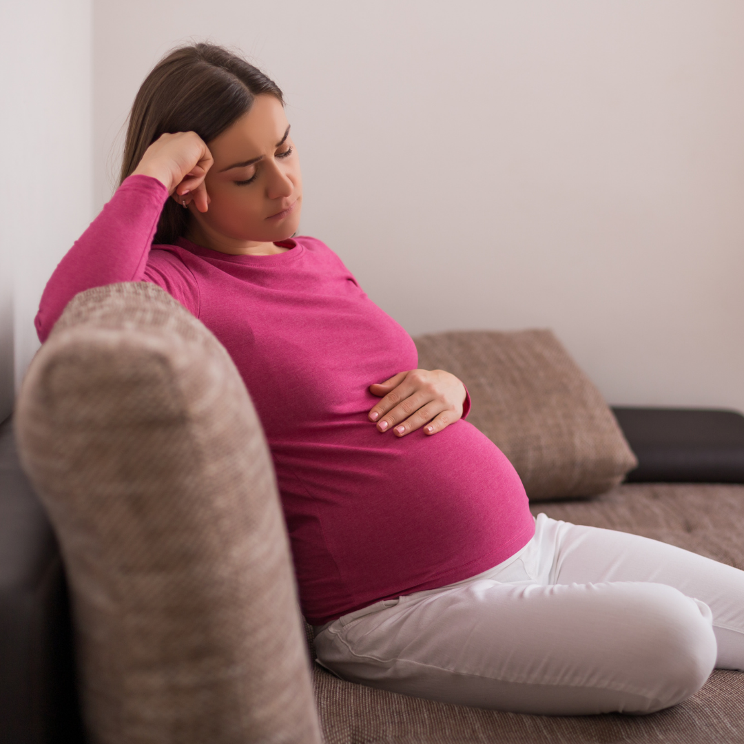 pregnant woman feeling sad
