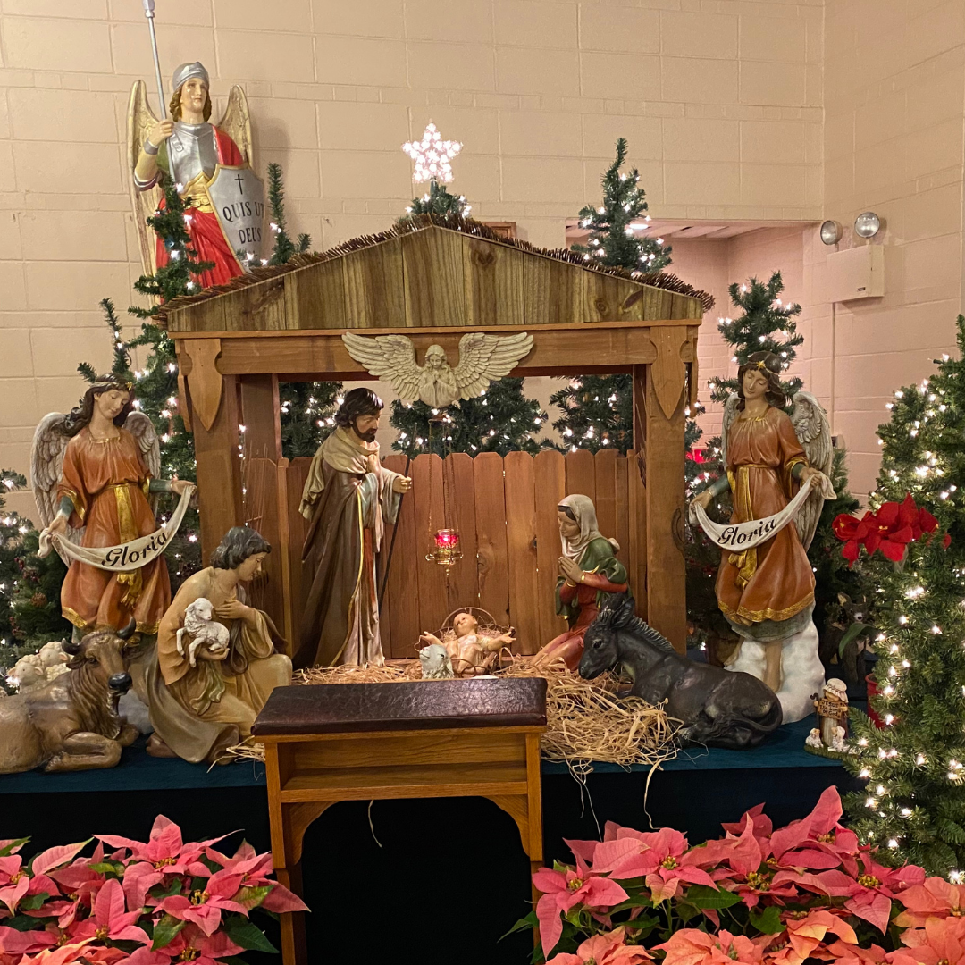 2church decorated for Christmas