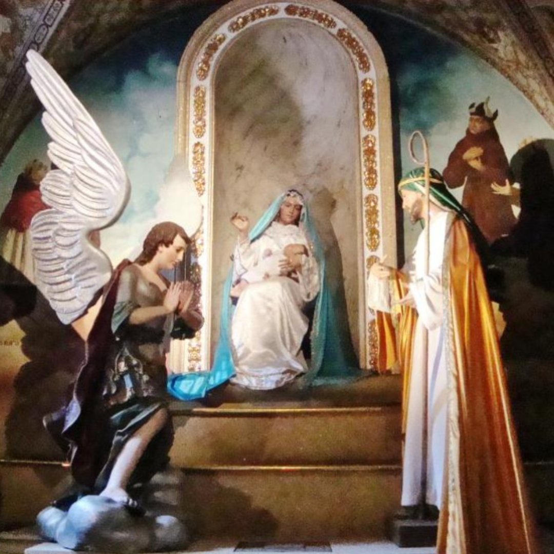 Nativity sculpture in church in Mexico