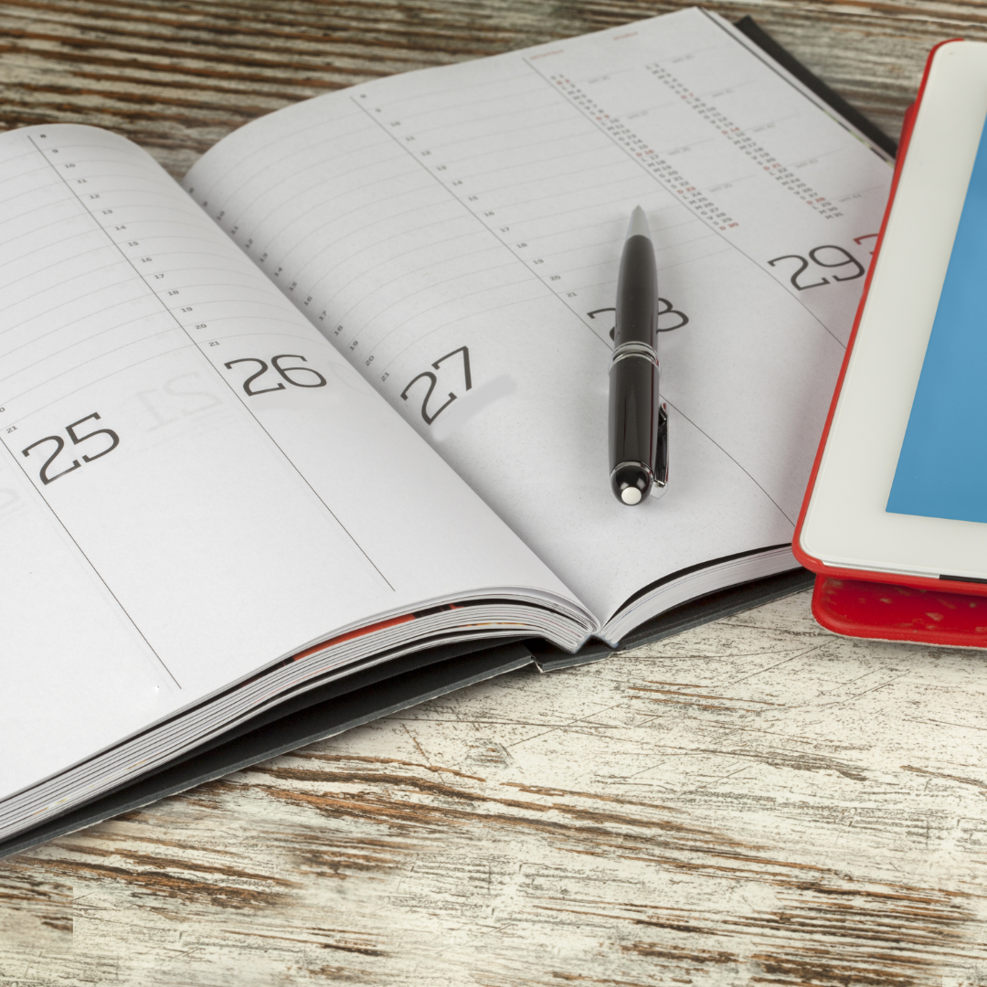 planner and ipad