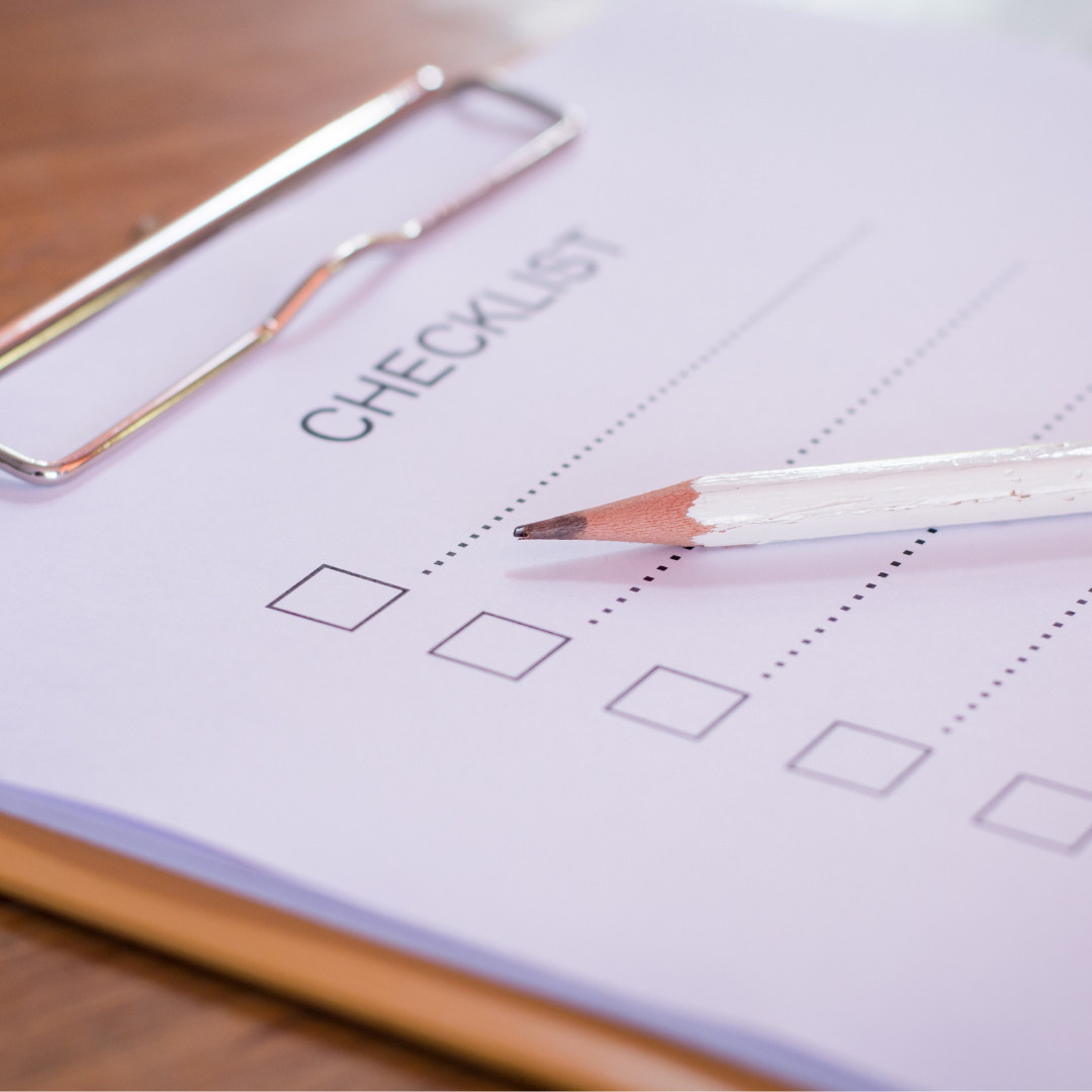 checklist and pencil
