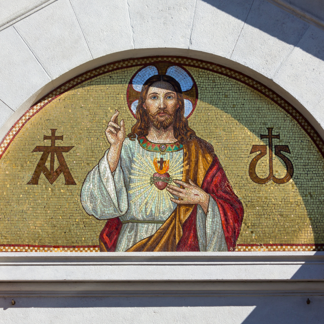 mosaic of the Sacred Heart icon