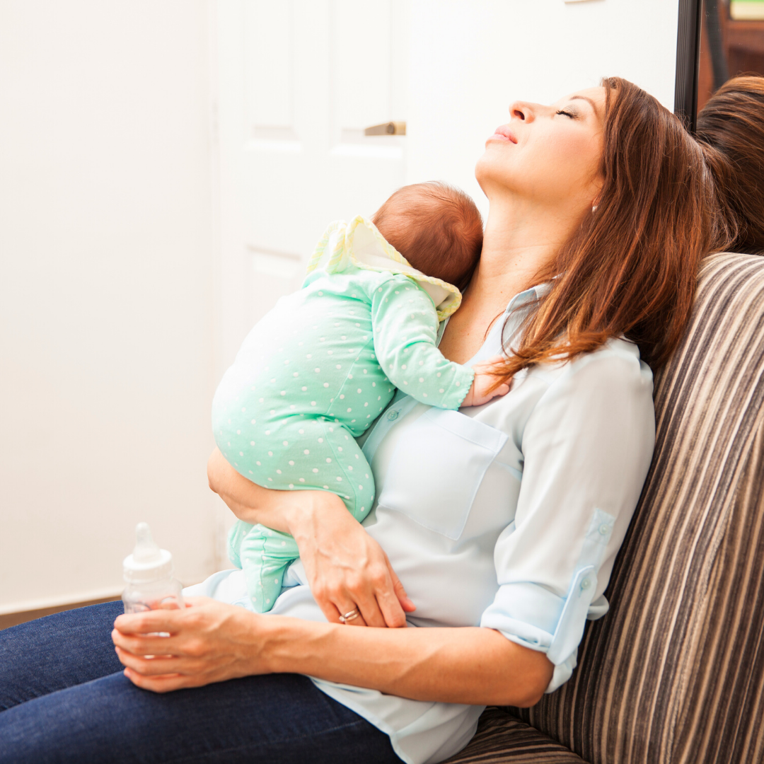 mom sleeping with baby sleeping 