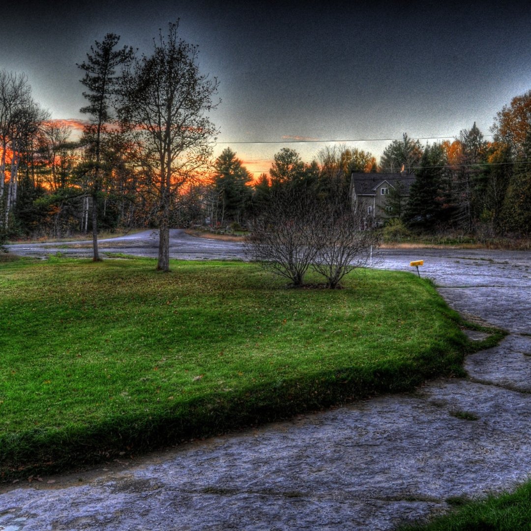 road at sunset