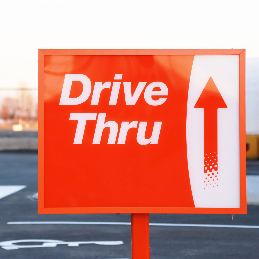 drive-thru sign