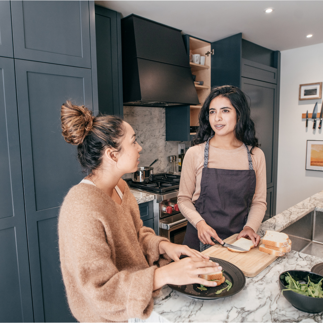 friends cooking together