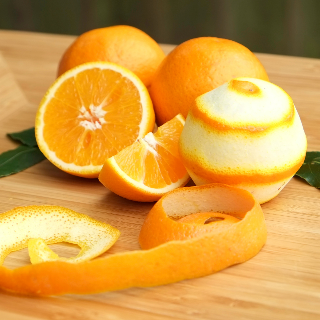 oranges peeled and cut