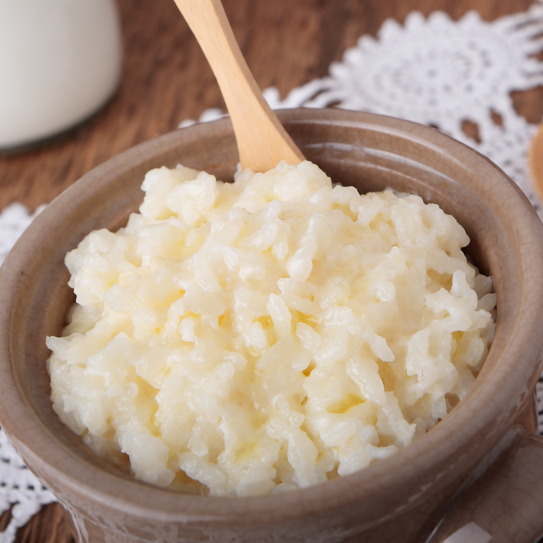 bowl of rice with butter