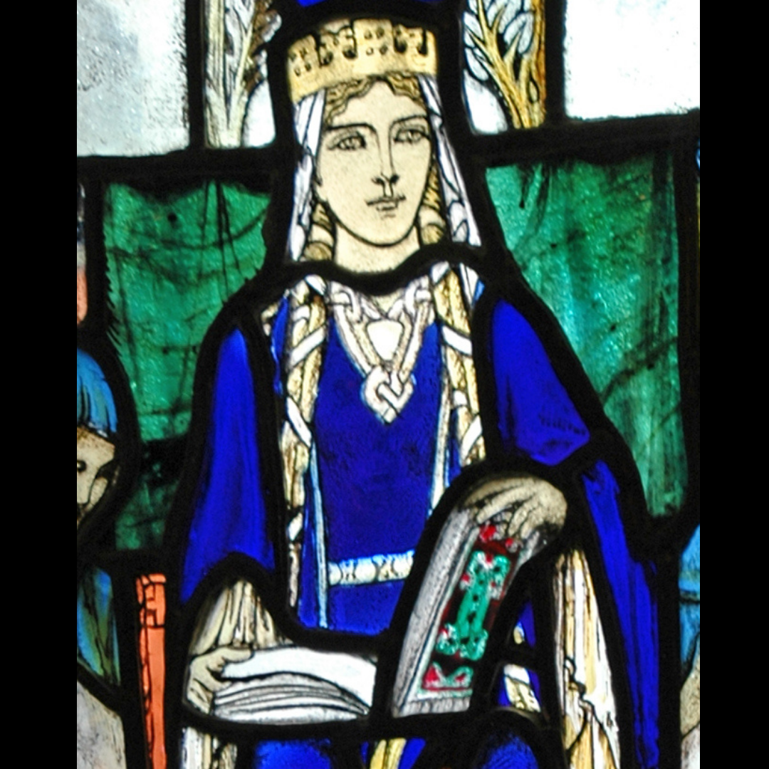 stained glass window of St. Margaret of Scotland