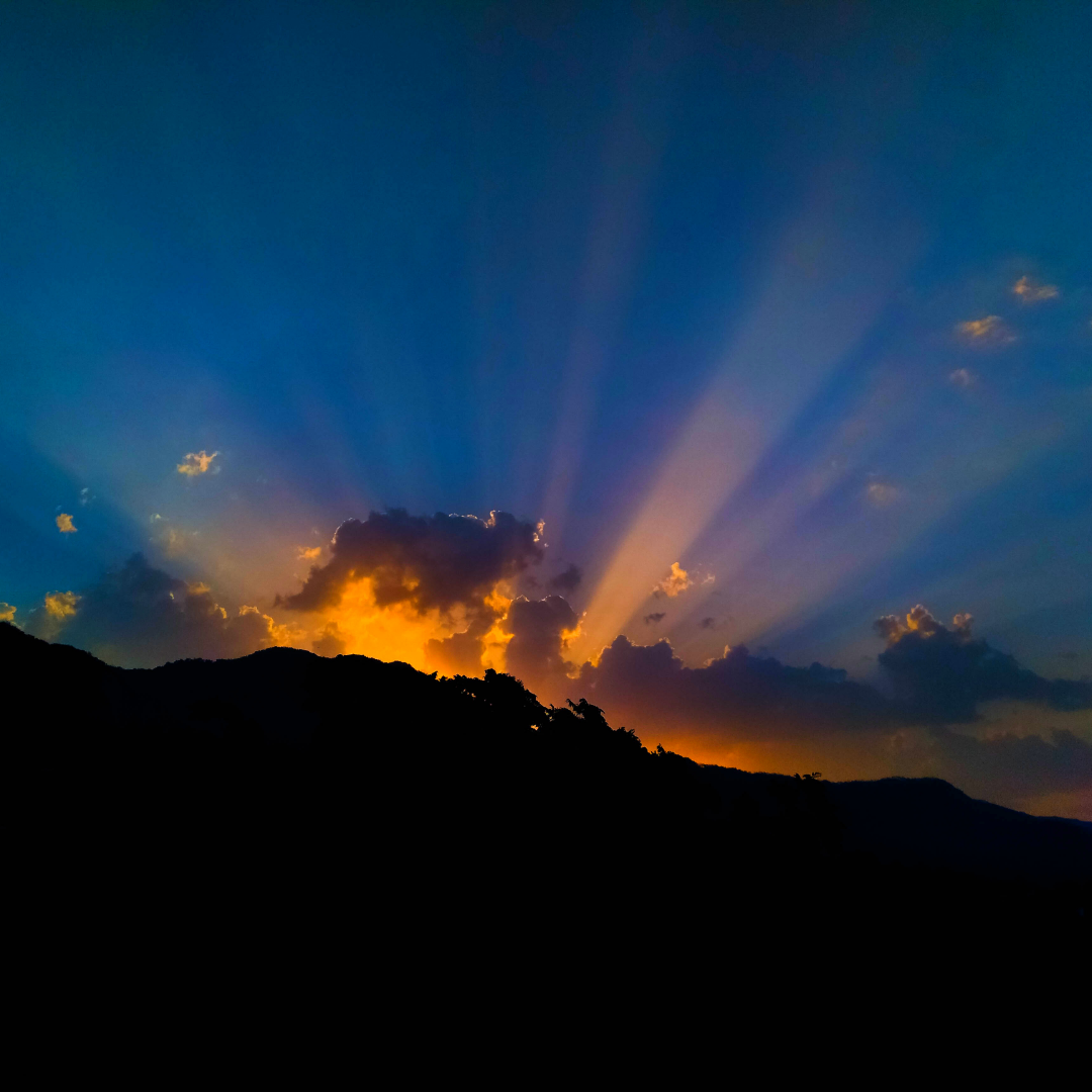 sunrise within a cloud