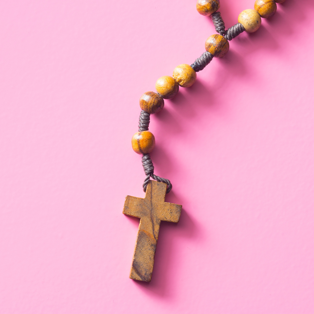 wooden rosary beads