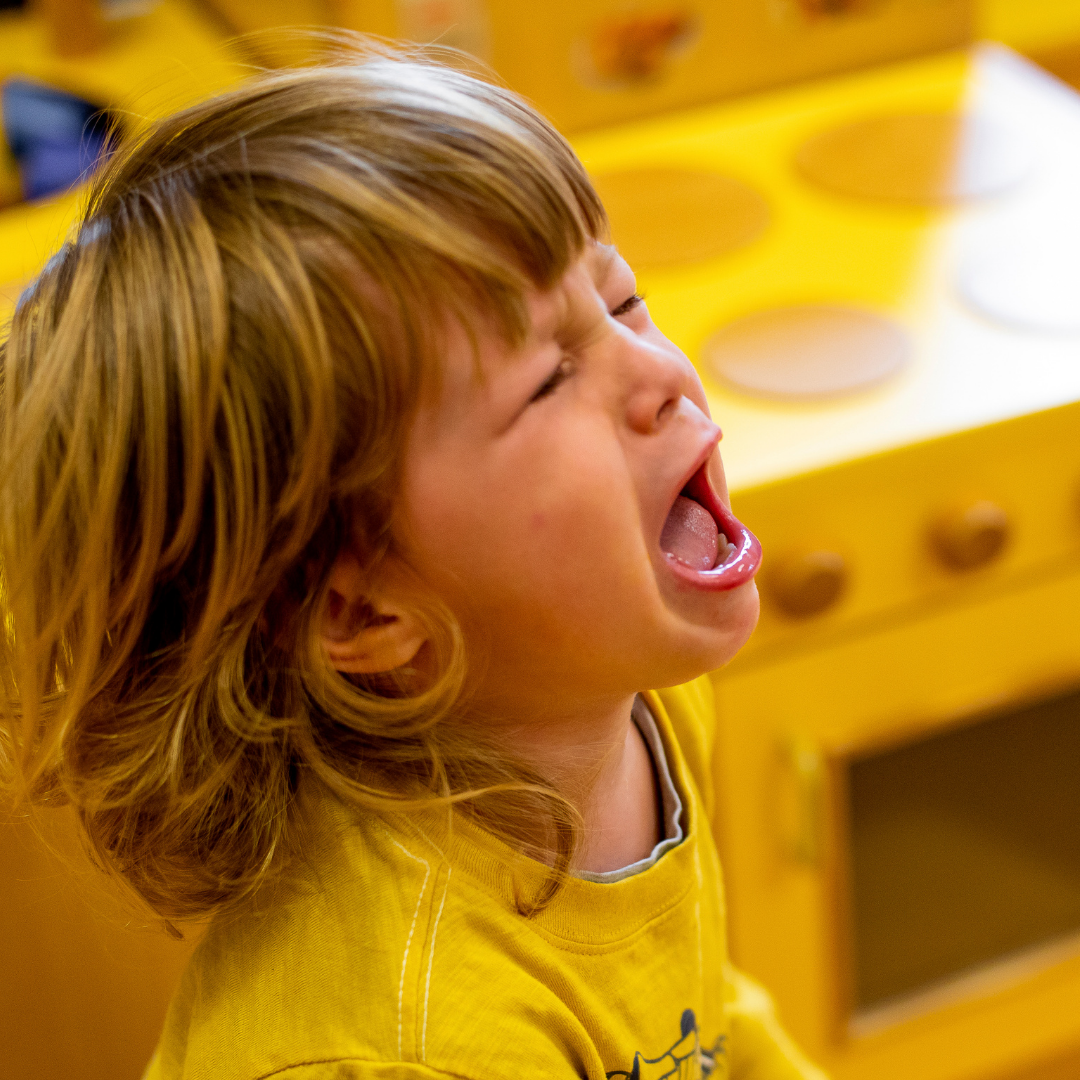 toddler crying in anger