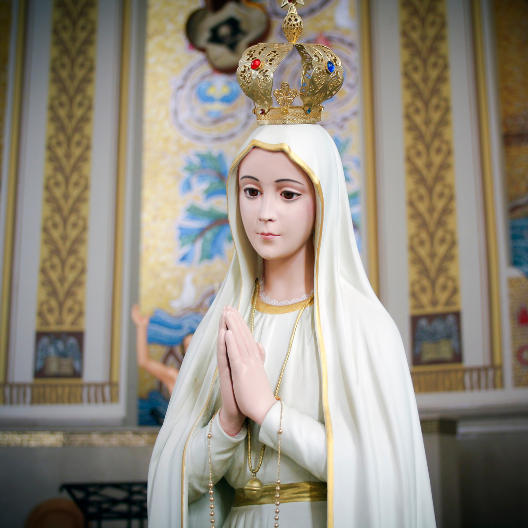Our Lady of Fatima statue in a church