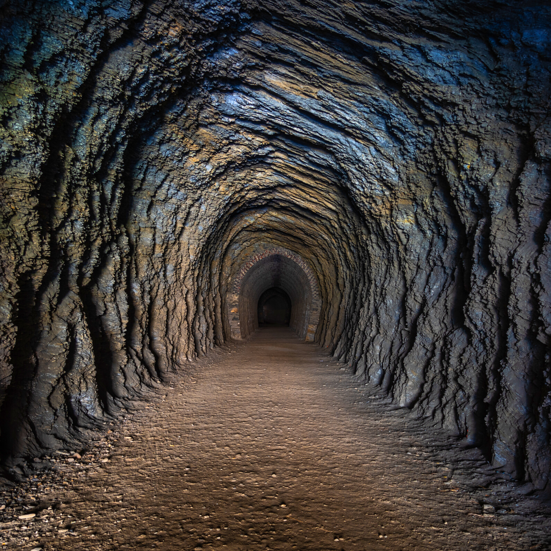 dark arched tunnel