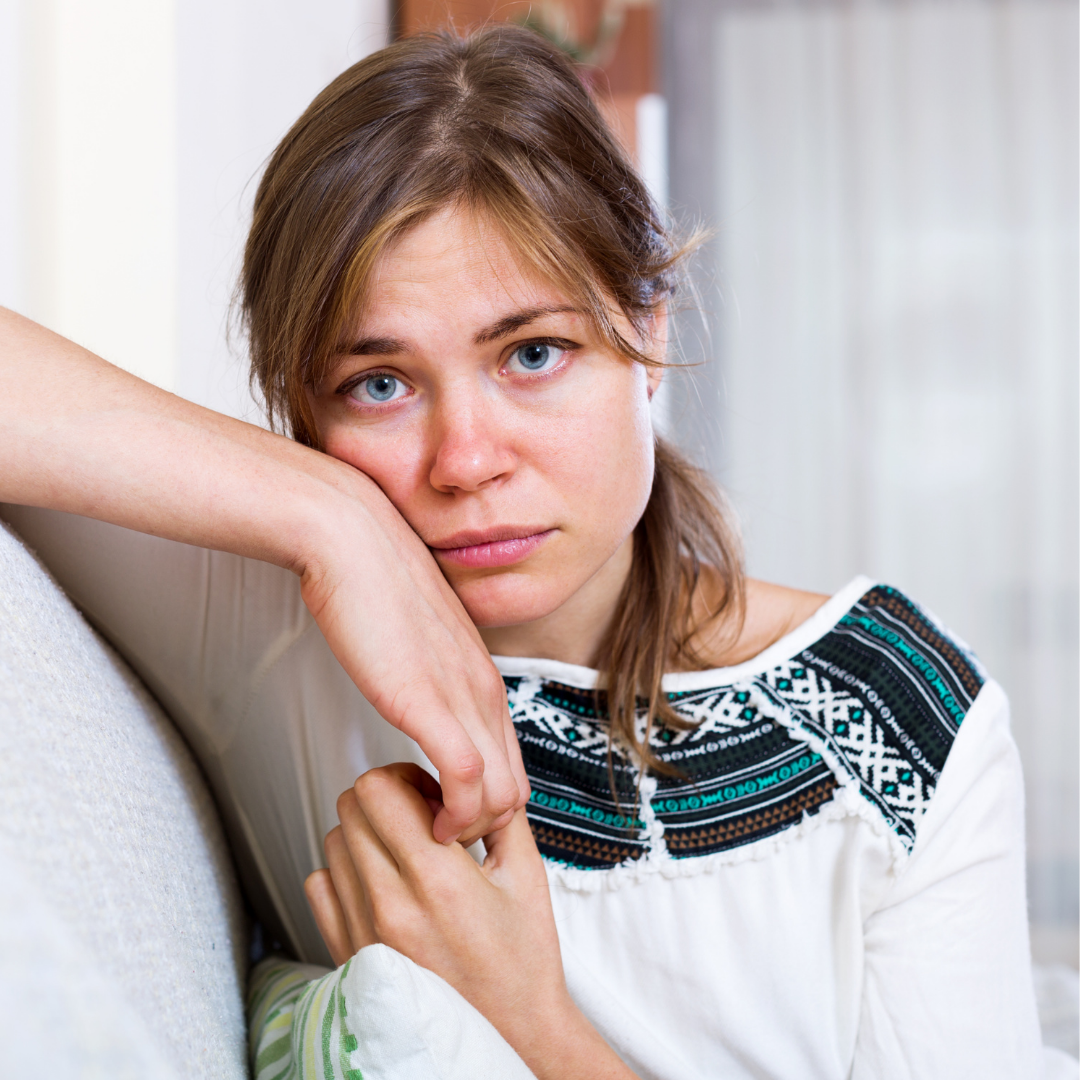 upset and overwhelmed woman
