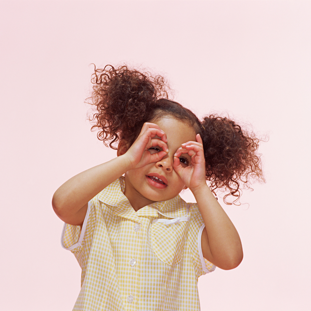 child playing "I Spy"