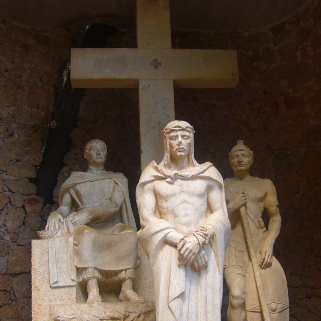 First Station of the Cross; Jesus is condemned to death